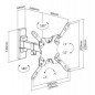 SUPPORT MURAL SBOX TOURNANT POUR TV 13-42 (LCD-221)