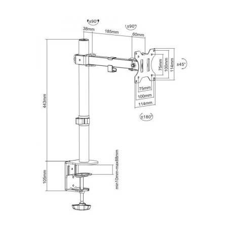 Support de Bureau SBOX Pour Ecran 13" - 27"