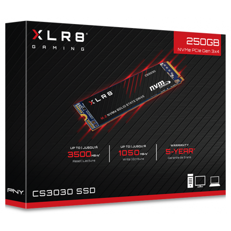 DISQUE DUR INTERNE SSD M.2 NVME PNY CS3030 / 250 GO